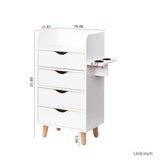 4 -Layer Salon Storage Cabinet,Beauty Barber Salon Styling Organizer Equipment,Hair Stylist W331P248070