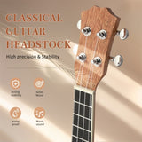 23in mahogany body rosewood fingerboard ukulele, cotton bag, capo, strap, picks*3, wrench tool 71530391
