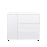 Shoe Cabinet, 4-Tier Shoe Storage Cabinet with Adjustable Shelves, Wooden Shoe Rack Organizer with W331P242459