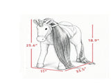 Toddler Riding Horse with Neighing, Stuffed Animal Horse Toy with Padding, White 59159209