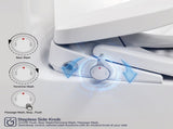 Electric Cushion Toilet Seat, Warm Water with Air Dryer, Heated Seat with Sensor and Slow Closing T3177P286049