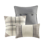 Full/Queen 6 Piece Herringbone Duvet Cover Set B03597353