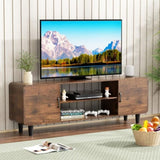 ZNTS TV Stand for 55 Inch TV, Entertainment Center with Storage Cabinets, Soft Hinge Door with Handle, 47531925