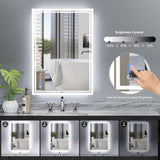 ZNTS 24 x 36 LED Backlit Mirror Bathroom Vanity with Lights,3 Colors LED Mirror for 68398667