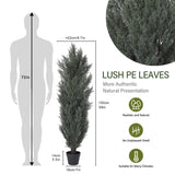 5FT Detachable Artificial Green Cypress Tree Realistic Tall Faux Plant for Indoor and Outdoor W2945P322200