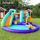 ZNTS AirMyFun Inflatable Bounce House, Jumping Castle with Water and Slide, Inflatable Bouncer with Air W1134126874