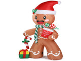 7.9 FT Lighted Christmas Inflatable Decoration, Inflatable Gingerbread Man Outdoor Decoration, Funny 81761371