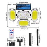 ZNTS Upgraded Solar Motion Sensor Light Security Lamp Garden Outdoor Waterproof 02147218