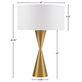 ZNTS Gold Hourglass Metal Table Lamp B035P264537