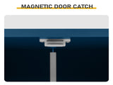 Navy Blue Painted MDF Bathroom Tall Cabinet with Vertical Ribbing, Double Doors, 23.6*11.8*31.5in 90175278