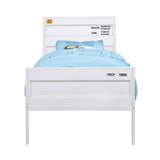 White Full Platform Bed B062P181286