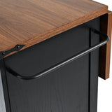 K&K 54.5" Farmhouse Kitchen Island with Power Outlet, Kitchen Storage Island with Internal Storage N707P170349B