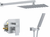 Male NPT Brushed Nickel Shower System, Shower Faucet Set for Bathroom Shower Fixtures with 10 Inch 87854827
