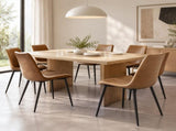 Modern PVC Upholstered Dining Chairs,Armless Side Chairs for Kitchen Dining Room, Set of 2 , Grey & B347P613000