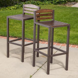 Milos Outdoor Acacia Wood Barstool 57485.00DBRN