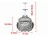 Rolling Tool Backpack, 110 lbs Capacity 45 Pockets Roller Tool Bag on Wheels 09205972