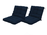 Outdoor High Back Chair Cushions Set of 2, 42"x21"x4" Tufted Waterproof Patio Cushion for Rocking & 98196974