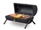 Portable Charcoal Grill with Thermometer & Wooden Handle, Compact Tabletop Barbecue Grill for 76168663