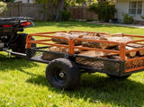 1500LBS Capacity 15 Cubic Feet Dump Cart Trailer, Heavy Duty Tow Behind Hauling & Dumping Wagon for W1422P412933