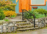 Matte Black Outdoor 3 Level Iron Handrail 45115631
