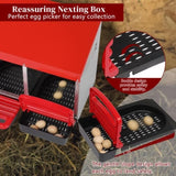 ZNTS 3 Compartment Roll Out Nesting Box with Plastic Basket, Egg Nest Box Laying Box Hens 82562663