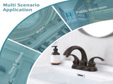 Bathroom Faucet 2-Handle Oil Rubbed Bronze Aerator, Swan Style 4-inch Centerset Vanity Sink 75670917
