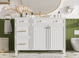36" Bathroom Vanity with Ceramic Sink, Standard and Double-Layer Drawers, Soft Close Doors, N729P289163K