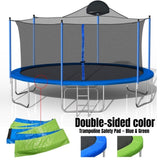 ZNTS 14FT Trampoline for Adults & Kids with Basketball Hoop, Outdoor Trampolines w/Ladder and Safety W285128088