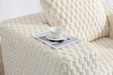 Lingge corduroy compression sofa with Ottoman-33006 W3326P331624