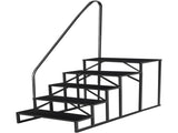 5 Step Ladder with Handrail, Swimming Pool Ladder Above Ground, 660 lb Load Capacity RV Steps with 23239640