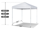 5X5FT Outdoor Canopy with 4 Sidewall White 92132366