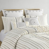 King/Cal King Cotton Printed Duvet Cover Set with Chenille B03596528