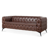84.06Inch Width Traditional Square Arm removable cushion 3 seater Sofa W68041370