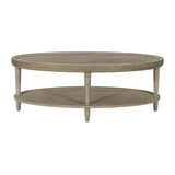 Oval Coffee Table with Shelf B035P256574