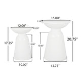 Metal S/2 end table 73614.00WHI