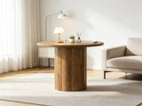 31.5 Inch Round Reception Desk for 4 People, Conference Table with Sturdy Base 85899311