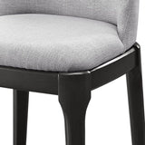 Light Grey and Grey Oak Upholstered Side Chairs B062P186538