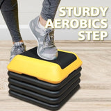 ZNTS Height-Adjustable Step Aerobics Platform Fitness Equipment Stepper Trainer Exercise Step Platform 80513222