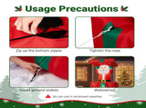 Rising Santa with Gift Box Inflatable 3.6ft, 190D Polyester Christmas Yard Decor with 2 LED Lights, 31245621