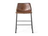 Set of 2 30" Cedric Faux Leather Barstool Vintage Brown 57583.00