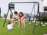118*46*47cm Iron Art With Iron Chain Vertical Bar Backrest 200kg Iron Swing BlackSwing frames not 19772343