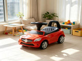 Red Toddler Foot-to-Floor Ride-On Push Car Sliding Walking Toy with Working Horn, Music, Headlights 33456278