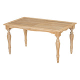 TOPMAX Vintage Traditional 82.7inch Extendable Dining Table with 23.6inch Removable Leaf, Natural N717P170406A