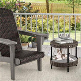 2-Tier Rattan Cat Bed , Gray 59665723