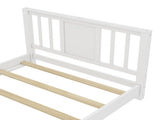Twin Size Platform Bed Frame Headboard, Solid Wood Low Profile Platform Bed Frame, Floor Bed W1580P438797