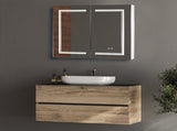 LED Bathroom Wall Cabinet, Double Door Bathroom Mirror Cabinet, white 80523625