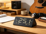 Digital Alarm Clock, Wooden Desk Clock with Dual Alarm, USB Port, Office, Black 55754332