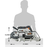 Band Saw with Lightweight Aluminum Base, 10 Amp 5 Inch Deep Cut Bandsaw, Variable Speed Handheld T3177P305060