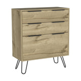 Augusta Dresser, Hairpin Legs, Three Drawers, Superior Top -Light Oak B20091823