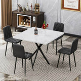 Dining Chairs Set of 4, Modern Kitchen Dining Room Chairs, PU Dining Chair Upholstered Cushion Seat W578P191313